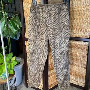 High Rise Animal Print Pants- Tall